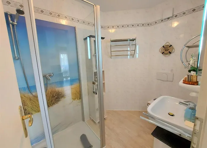 아파트 Komfortferienwohnung Kreideblick 사스니츠